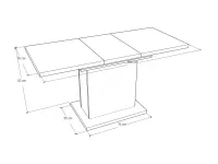 Dobozos Asztal 120x70+40 méretrajz 1